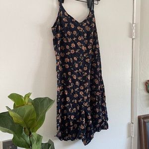 Black floral romper